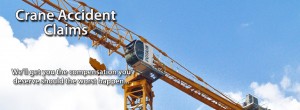 An image of a yellow crane with a skyline background
