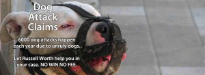 An image of a white agressive looking dog with a fairly worn out black muzzle on